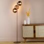 Lycia 3 Light Floor Lamp Satin Bronze and Bronze Ombre Glass