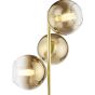 Lycia 3 Light Floor Lamp Satin Gold and Gold Ombre Glass