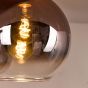 Lycia 3 Light Flush Satin Bronze and Bronze Ombre Glass