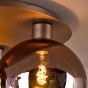 Lycia 3 Light Flush Satin Bronze and Bronze Ombre Glass