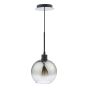Lycia Single Pendant Matt Black Ombre Smoked Glass