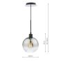 Lycia Single Pendant Matt Black Ombre Smoked Glass