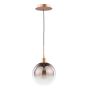 Lycia Pendant Satin Bronze and Bronze Ombre Glass