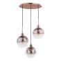 Lycia 3 Light Cluster Pendant Satin Bronze and Bronze Ombre Glass