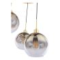 Lycia 3 Light Cluster Pendant Satin Gold and Gold Ombre Glass