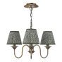 Lydian 3 Light Pendant Antique Bronze With Shade