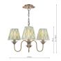 Lydian 3 Light Pendant Antique Bronze With Shade