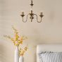 Lydian 3 Light Pendant Antique Bronze Fitting Only