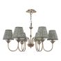 Lydian 6 Light Pendant Antique Bronze With Shade