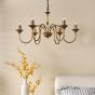 Lydian 6 Light Pendant Antique Bronze Fitting Only