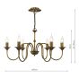 Lydian 6 Light Pendant Antique Bronze Fitting Only