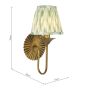 Lydian Wall Light Antique Bronze With Shade