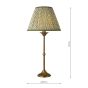 Lydian Table Lamp Antique Bronze With Shade