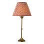 Lydian Table Lamp Antique Bronze With Red Leaf Print Shade