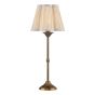 Lydian Table Lamp Antique Bronze With Linen Scalloped Pleated Shade