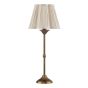 Lydian Table Lamp Antique Bronze With Linen Scalloped Pleated Shade
