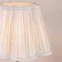 Lydian Table Lamp Antique Bronze With Linen Scalloped Pleated Shade