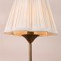 Lydian Table Lamp Antique Bronze With Linen Scalloped Pleated Shade