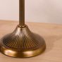 Lydian Table Lamp Antique Bronze With Linen Scalloped Pleated Shade