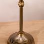 Lydian Table Lamp Antique Bronze With Linen Scalloped Pleated Shade