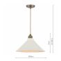 Joules Lynton Pendant Satin Bronze and Cream Ceramic