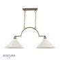 Joules Lynton 2 Light Pendant Satin Bronze and Cream Ceramic