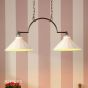 Joules Lynton 2 Light Pendant Satin Bronze and Cream Ceramic