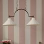 Joules Lynton 2 Light Pendant Satin Bronze and Cream Ceramic
