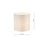 Lyris Ivory Cotton Drum Shade 12cm