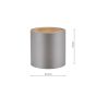 Lyris Grey Cotton Drum Shade 12cm