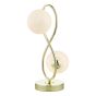 Lysandra 2 Light Table Lamp Polished Gold and Opal Glass