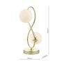 Lysandra 2 Light Table Lamp Polished Gold and Opal Glass