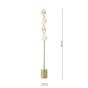 Lysandra 4 Light Floor Lamp Polished Gold and Opal Glass