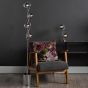 Lysandra 4 Light Floor Lamp Polished Chrome and Smoked Glass