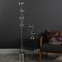 Lysandra 4 Light Floor Lamp Polished Chrome and Smoked Glass