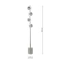 Lysandra 4 Light Floor Lamp Polished Chrome and Smoked Glass