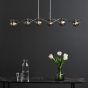 Lysandra 6 Light Bar Pendant Polished Chrome and Smoked Glass