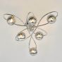 Lysandra 6 Light Semi-Flush Polished Chrome and Smoked Glass
