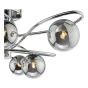 Lysandra 6 Light Semi-Flush Polished Chrome and Smoked Glass
