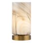 Magda Table Lamp Antique Bronze and Art Glass