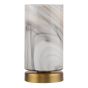 Magda Table Lamp Antique Bronze and Art Glass