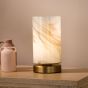 Magda Table Lamp Antique Bronze and Art Glass