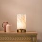 Magda Table Lamp Antique Bronze and Art Glass
