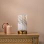 Magda Table Lamp Antique Bronze and Art Glass