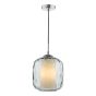 Majella Pendant Polished Chrome and Smoked Glass