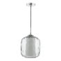 Majella Pendant Polished Chrome and Smoked Glass