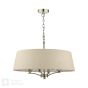 Marble Hill 4 Light Shadelier Antique Brass and Taupe With Shade