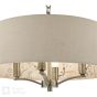 Marble Hill 4 Light Shadelier Antique Brass and Taupe With Shade