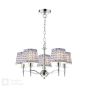 Marble Hill 5 Light Armed Pendant Polished Nickel With Shade