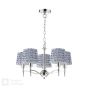 Marble Hill 5 Light Armed Pendant Polished Nickel With Shade